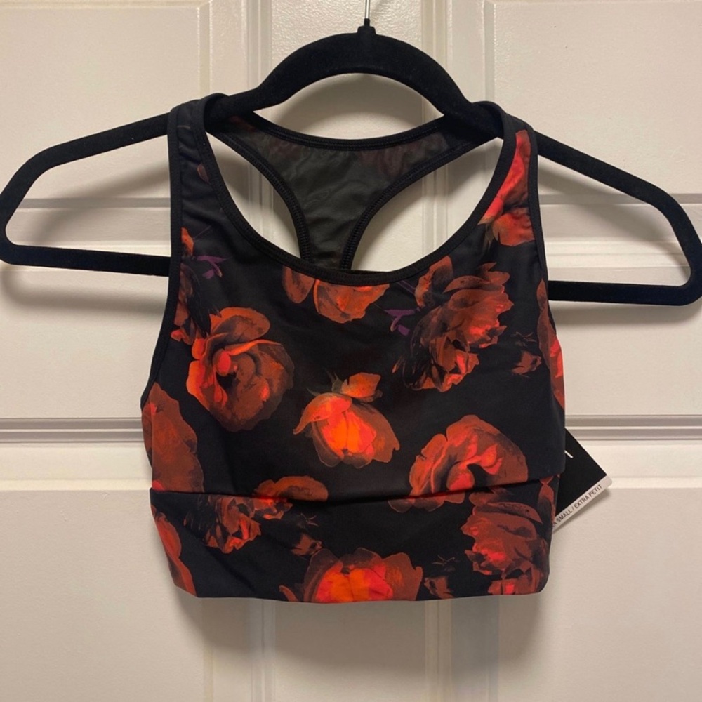 Victoria’s Secret Black Floral Sports Bra